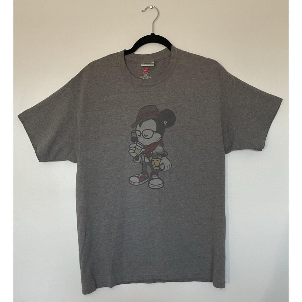 Mickey Mouse Hipster Hanes T-Shirt Wonderground Gallery Adult Size L